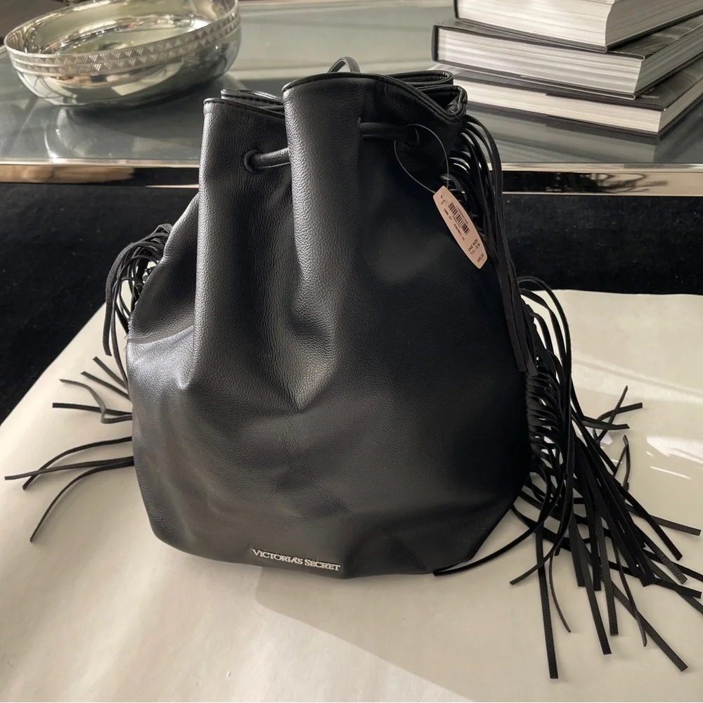 Victoria Secret Fringe Black Backpack Brand New with Tags